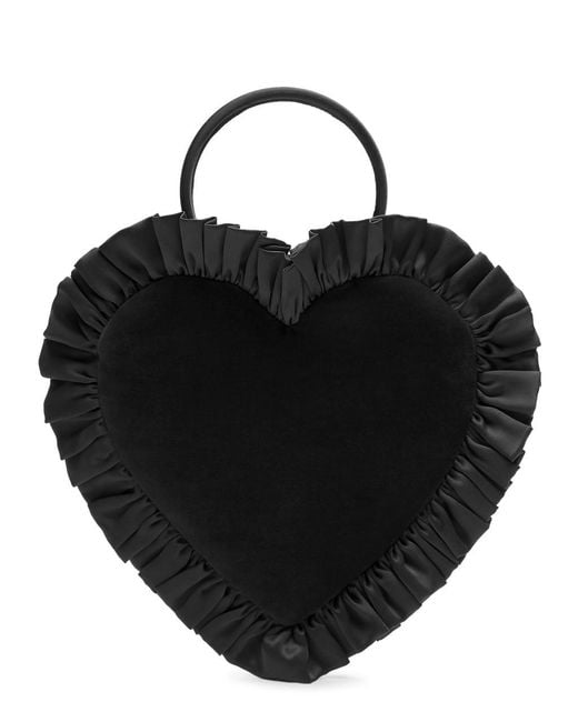The Vampire's Wife Black The Heartbreaker Velvet Top Handle Bag