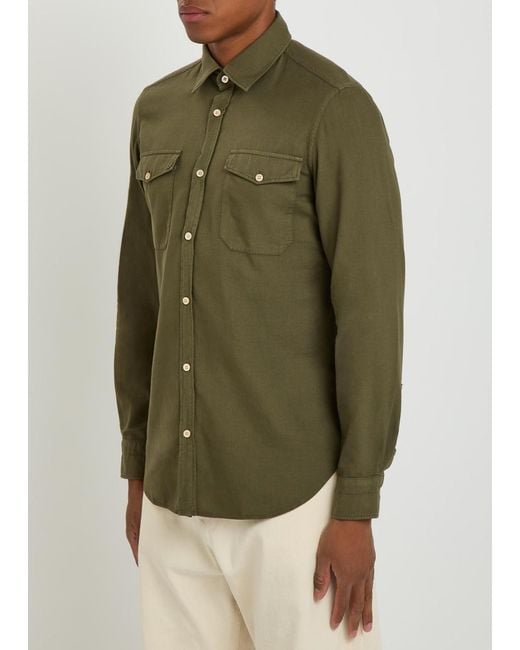 Boglioli Green Woven Shirt for men