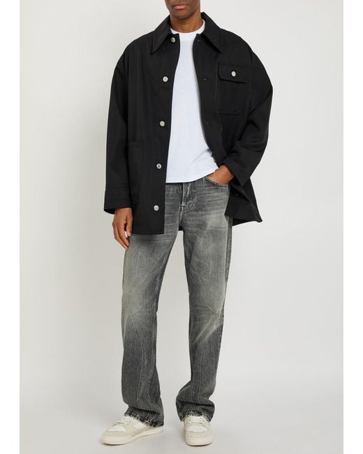 AMI White Logo-Embroidered Cotton T-Shirt for men