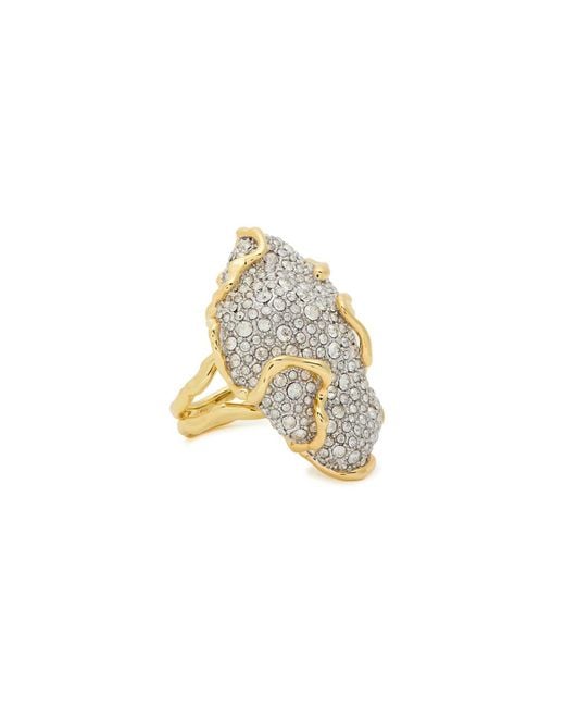 Alexis White Solanales Pavé 14Kt-Plated Ring