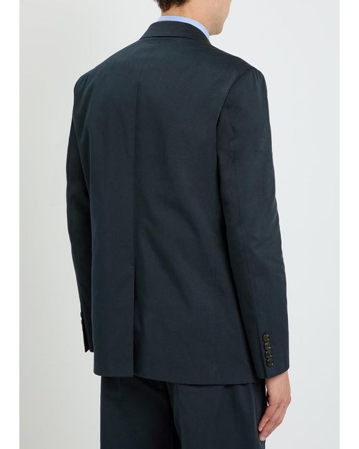 Valentino Garavani Blue Cotton Gabardine Blazer for men