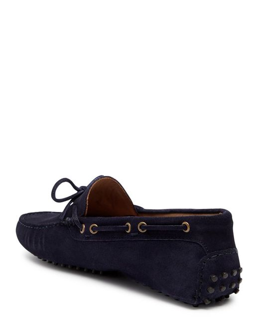 Oliver Sweeney Blue Lastres Suede Driving Shoes for men