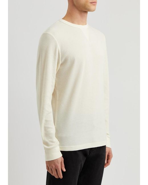 Sunspel Natural Waffle-knit Cotton Top for men