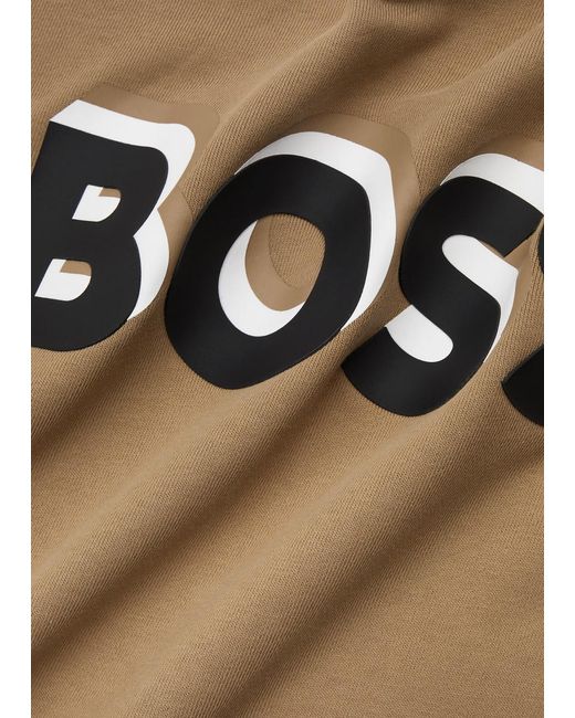 Boss Natural Logo Cotton Sweatshirt for men
