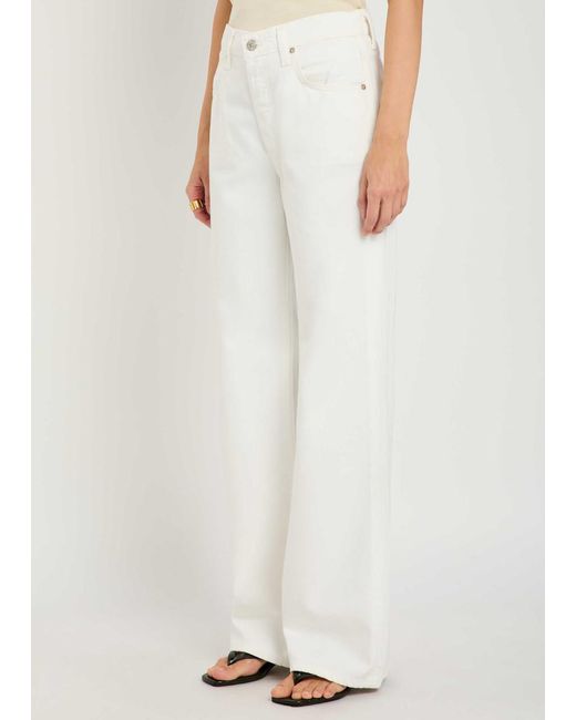 Citizens of Humanity White Annina 33 Wide-Leg Jeans