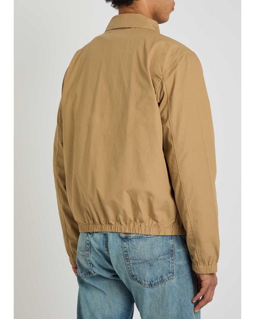 Polo Ralph Lauren Natural Logo-Embroidered Cotton-Poplin Jacket for men