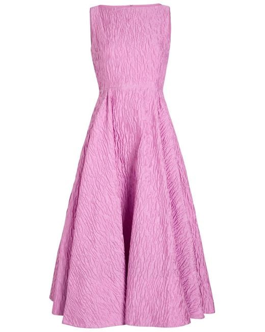 Roksanda Pink Tera Cloqué Midi Dress
