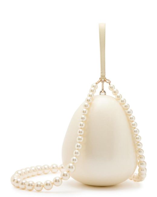 Simone Rocha Natural Large Egg Pearlescent Perspex Cross-Body Bag