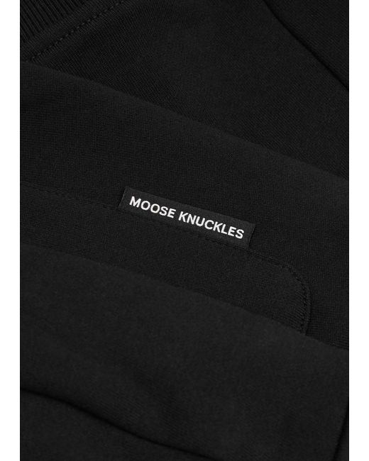 Moose Knuckles Black Cotton Cargo Sweatpants for men