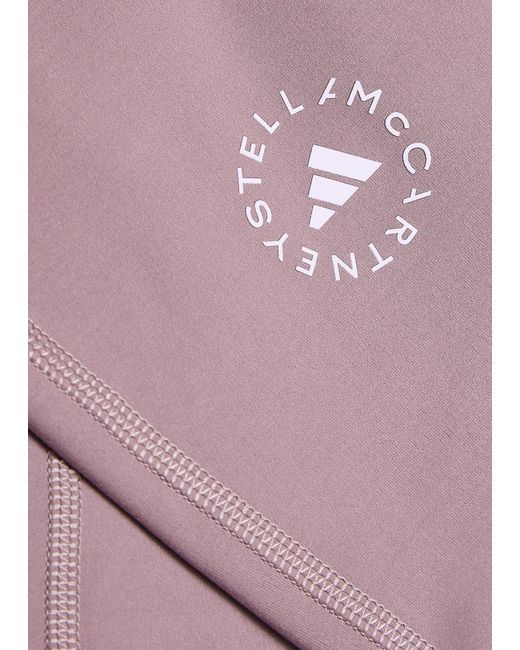 Stella McCartney Purple Adidas X 7/8 Stretch-Jersey Cropped Leggings