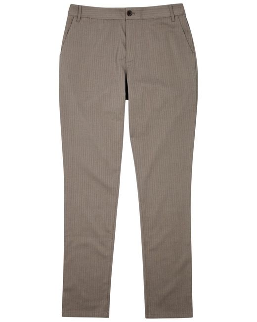PAIGE Gray Stafford Slim-leg Stretch-jersey Trousers for men
