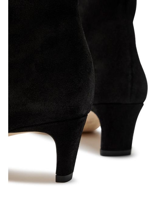 Staud Black Wally Suede Ankle Boots
