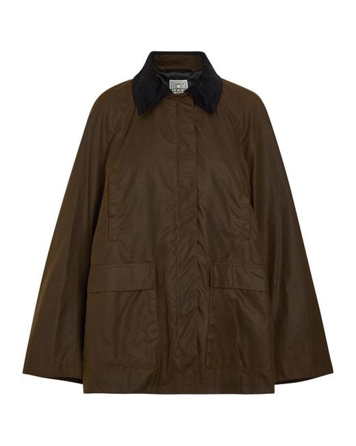 Totême Brown Corduroy-Trimmed Waxed Cotton Jacket