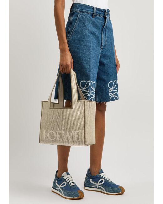 Loewe Natural Medium Logo Canvas Tote