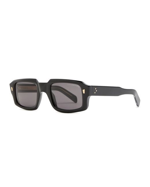 Cutler & Gross Black Rectangle-Frame Sunglasses