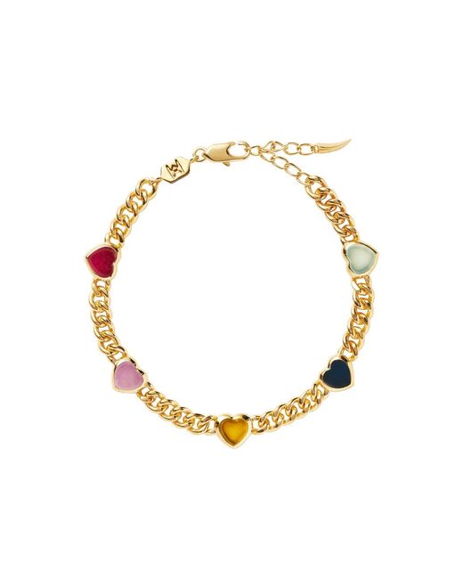 Missoma Metallic Jelly Heart 18kt Gold-plated Bracelet