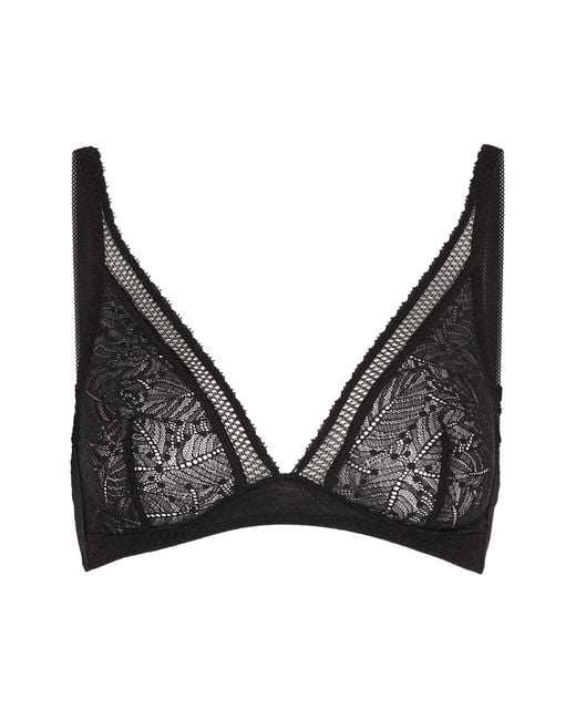 Simone Perele Black Comete Lace Soft-cup Bra