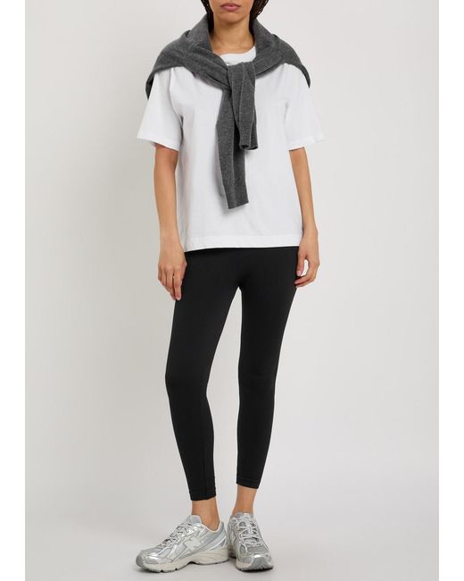 Spanx Black Ribbed Sculpting Knit Cropped Leggings