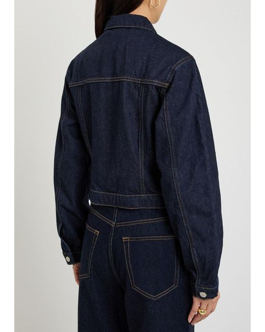 Reformation Blue Knightly Panelled Denim Jacket