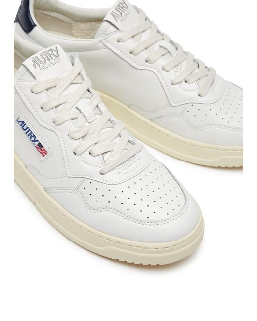 Autry White Medalist Panelled Leather Sneakers for men
