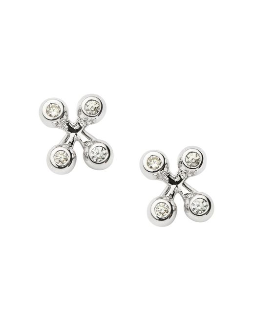 Missoma White X The Flag Twins Atom Sterling Stud Earrings
