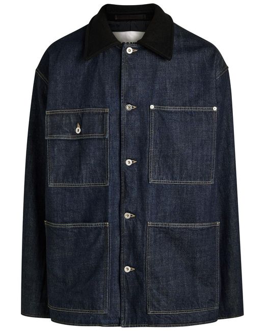 Jil Sander Blue Oversized Denim Jacket for men