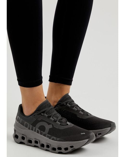 On Shoes Black Cloudmster Knitted Sneakers