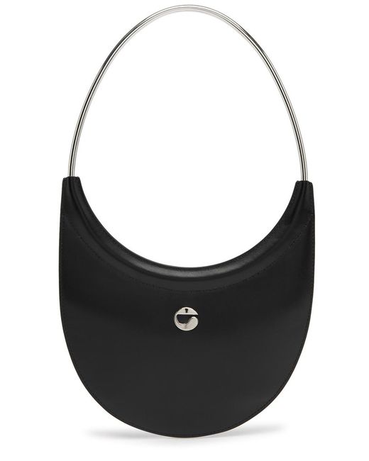 Coperni Black Ring Swipe Leather Top Handle Bag