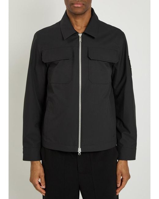 Moose Knuckles Black Jacques Logo Woven Jacket for men