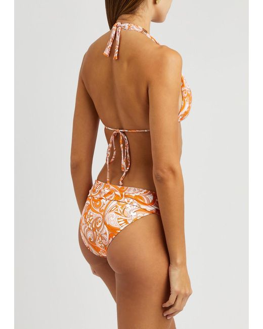 Melissa Odabash White Grenada Paisley-print Bikini Briefs