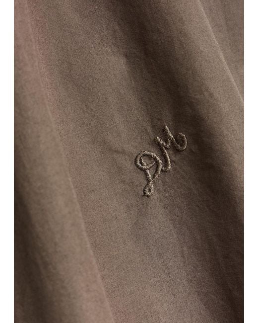 Damson Madder Brown Caspia Cotton-Poplin Midi Skirt