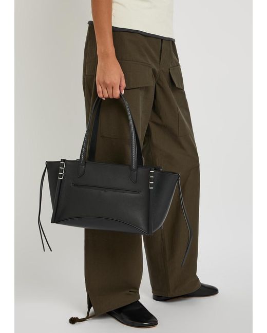 J.W. Anderson Black Elongated Loafer Leather Tote Bag