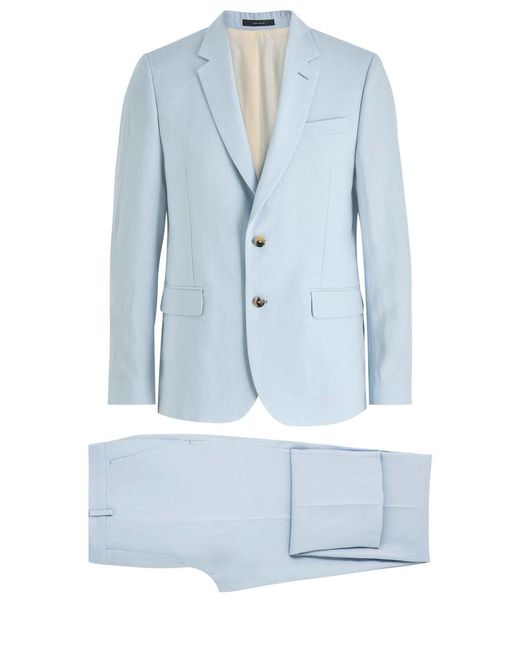 Paul Smith Blue Linen Suit for men