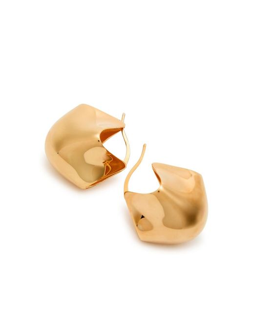 Khaite Metallic Lotus Medium 18Kt-Plated Earrings