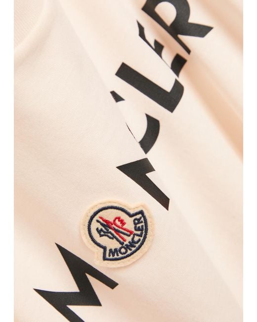 Moncler Natural Logo-Print Cotton T-Shirt for men