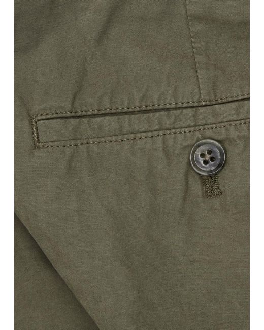NN07 Green Bill Cropped Cotton Chinos for men