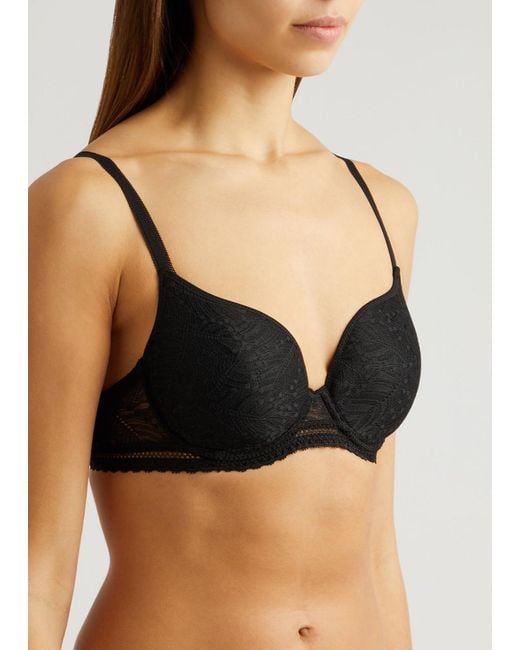 Simone Perele Black Comete Spacer Underwired Lace Plunge Bra