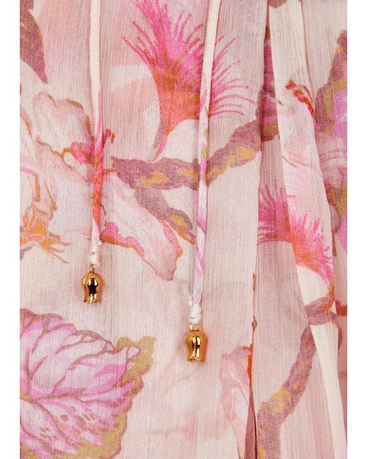 Zimmermann Pink Matchmaker Floral-print Chiffon Blouse for men