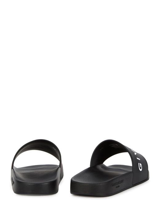 Givenchy Black Logo Rubber Sliders