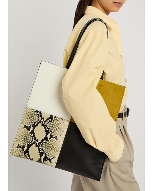 Khaite Multicolor Piper Patchwork Leather Tote Bag