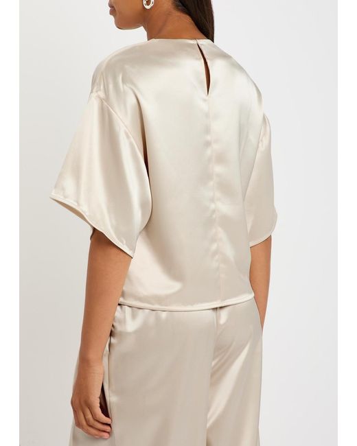 Jonathan Simkhai White Alina Satin Top