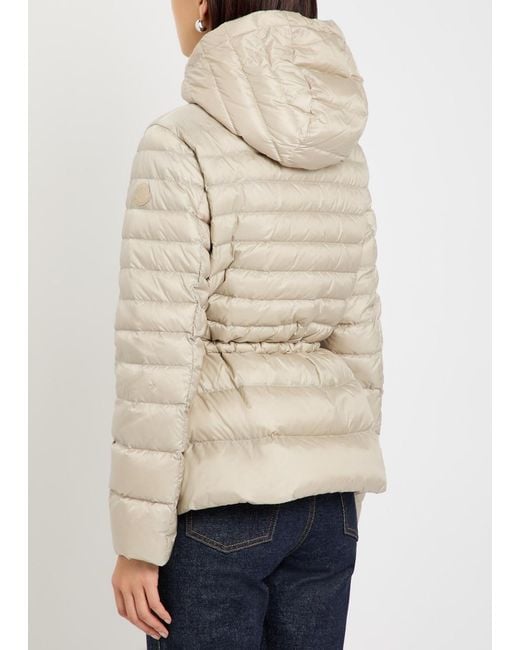 Moncler Natural Raies Hooded Padded Nylon Jacket