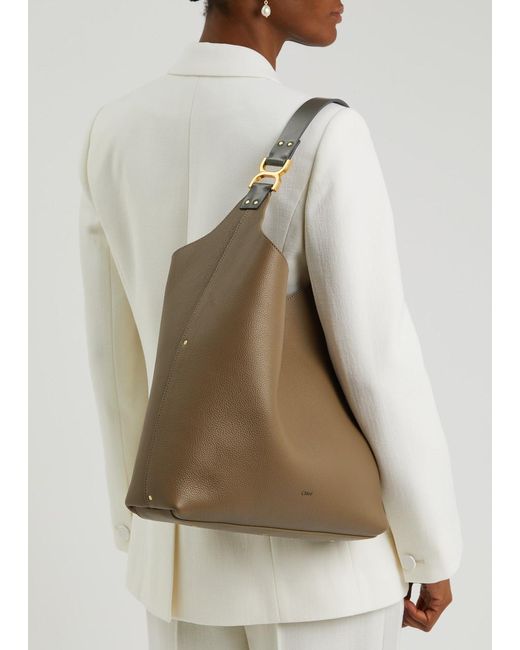 Chloé Gray Marcie Leather Tote