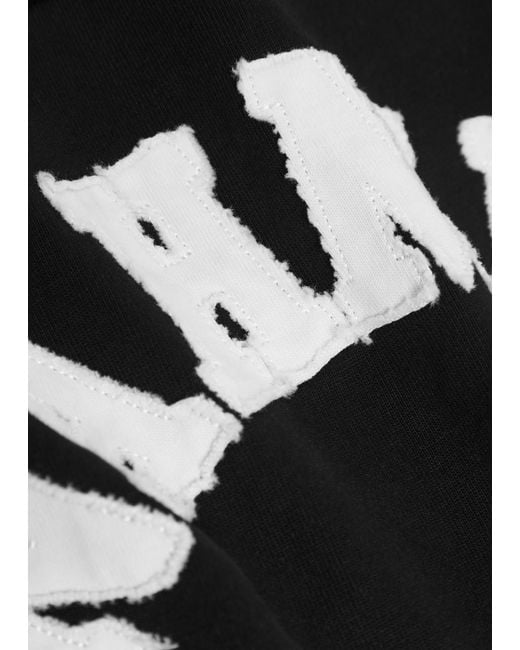 NAHMIAS Black Varsity Logo-Appliquéd Cotton T-Shirt for men