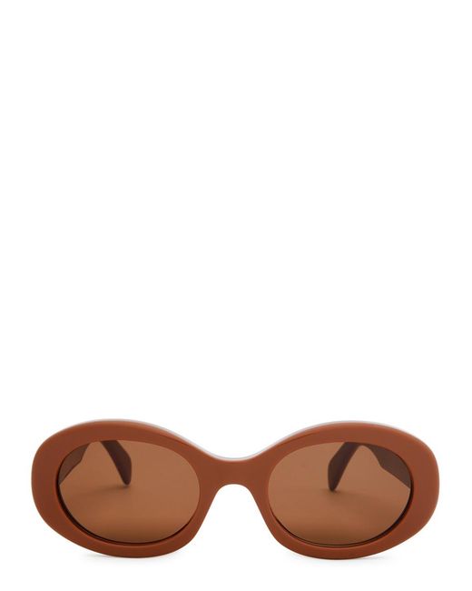 Céline Brown Oval-frame Sunglasses