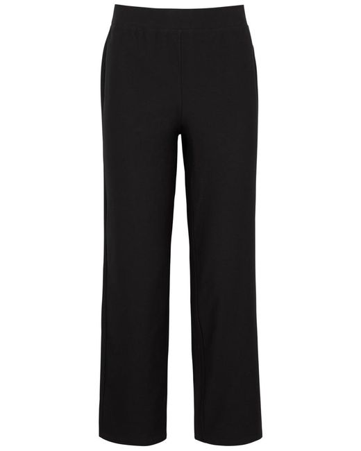 Eileen Fisher Black Cropped Stretch-crepe Trousers