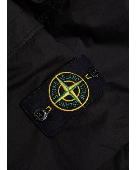 Stone Island Black Stretch-Cotton Cargo Trousers for men