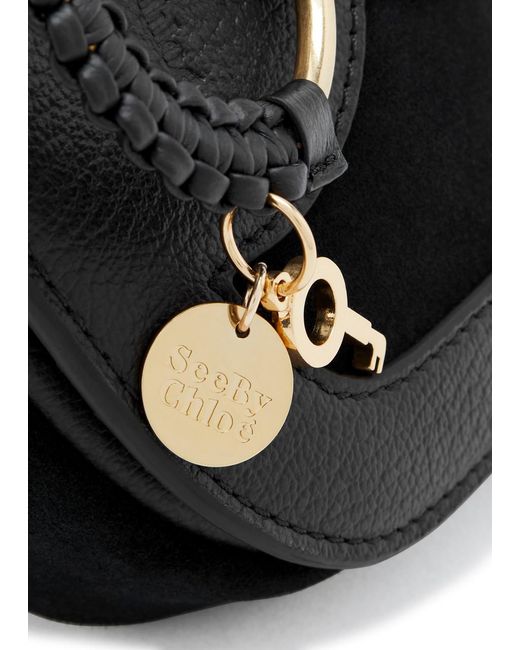See By Chloé Black Hana Mini Panelled Suede Cross-body Bag
