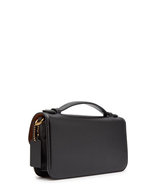 COACH Black Elora Leather Top Handle Bag