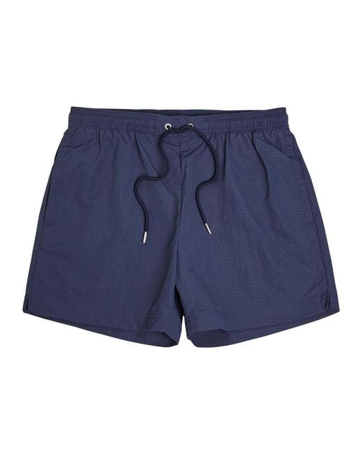 Boss Blue Printed Shell Swim Shorts for men